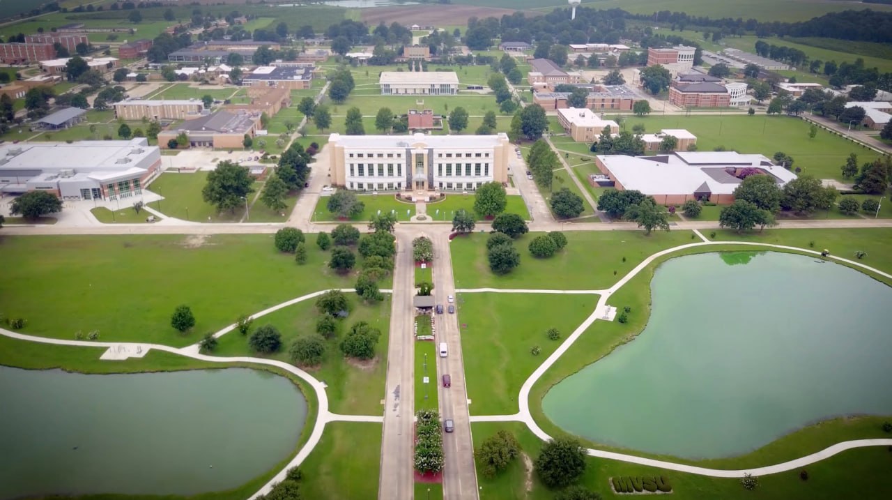 Aerial view of MVSU campus